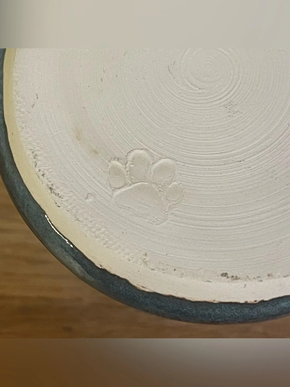 Studio Art Pottery Glazed Mug with Pawprint Maker’s Mark